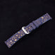 Gold Quill Navy Blue Toad Leather Watch Strap