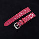 Silver Quill Ruby Toad Leather Watch Strap