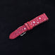 Silver Quill Ruby Toad Leather Watch Strap