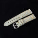 Gold Quill Ivory White Toad Leather Watch Strap