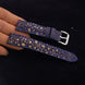 Gold Quill Navy Blue Toad Leather Watch Strap