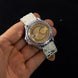 Gold Quill Ivory White Toad Leather Watch Strap