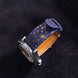 Gold Quill Navy Blue Toad Leather Watch Strap