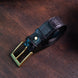 Classic Black Alligator Belly Leather Belt