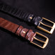 Classic Brown Alligator Belly Leather Belt
