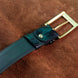 Classic Black Alligator Belly Leather Belt