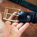 Classic Black Alligator Belly Leather Belt