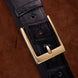 Classic Black Alligator Belly Leather Belt