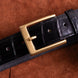 Classic Black Alligator Belly Leather Belt