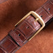 Classic Brown Alligator Belly Leather Belt