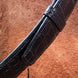 Classic Black Alligator Belly Leather Belt