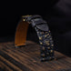 Gold Quill Black Toad Leather Stitchless Strap