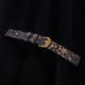 Gold Quill Black Toad Leather Stitchless Strap
