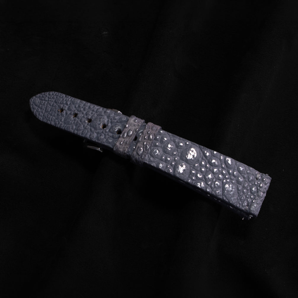 Silver Quill Gray Toad Leather Stitchless Strap