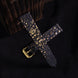 Gold Quill Black Toad Leather Stitchless Strap