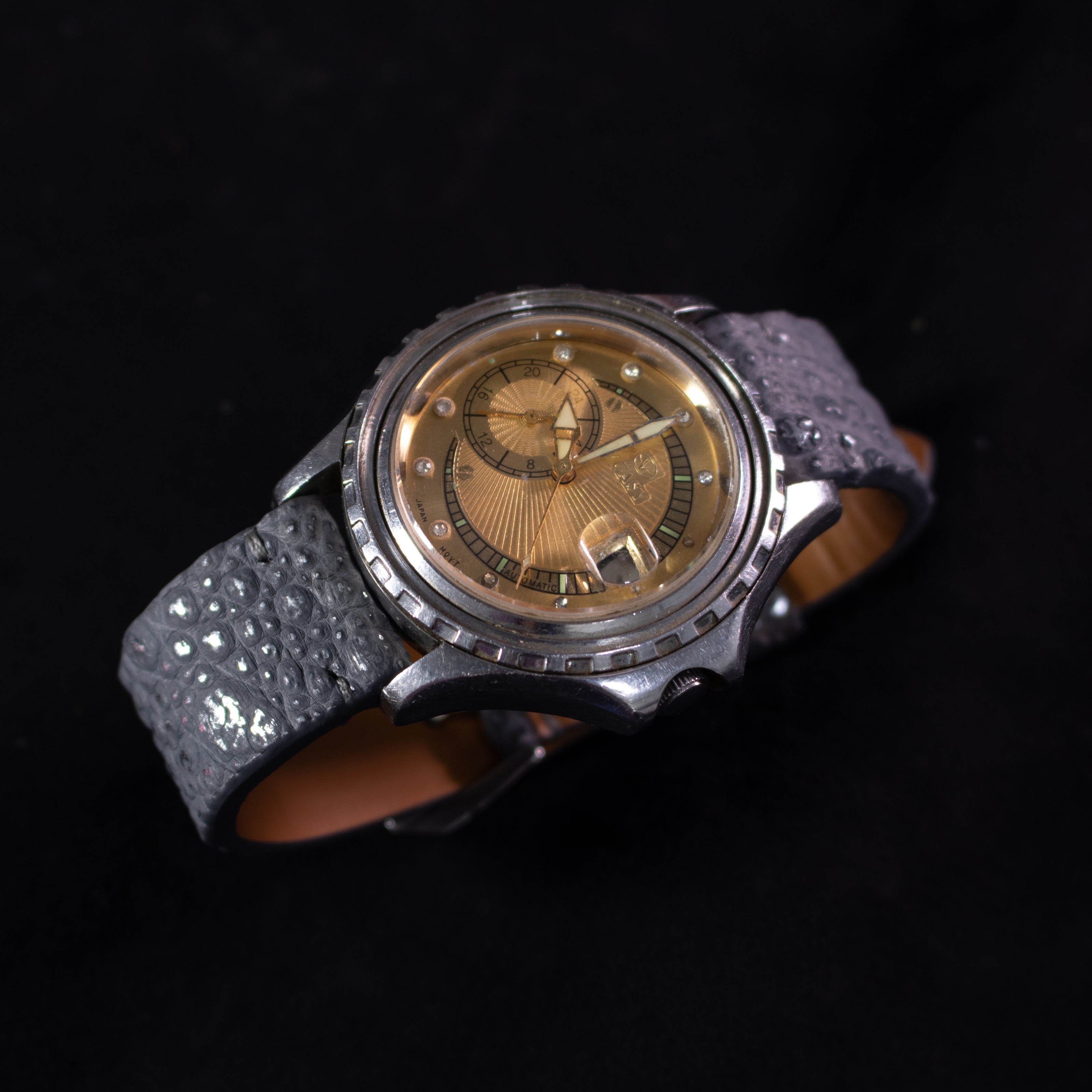 Silver Quill Gray Toad Leather Stitchless Strap
