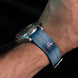 Ice Blue Patina Alligator Watch Strap
