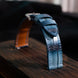 Ice Blue Patina Alligator Watch Strap