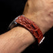 Cognac Brown Horned Alligator Leg Stitchless Strap