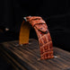 Cognac Brown Alligator Leg Stitchless Strap (Smooth)