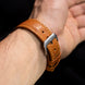 Cognac Brown Lizard Leather Strap