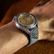 Slate Grey Waxed Ostrich Leg Leather Watch Strap (Scaled)