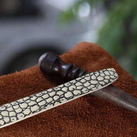 Handcrafted Crocodile Leather Watch Strap with Zermatt Lining (Pointed Tip) by Tan