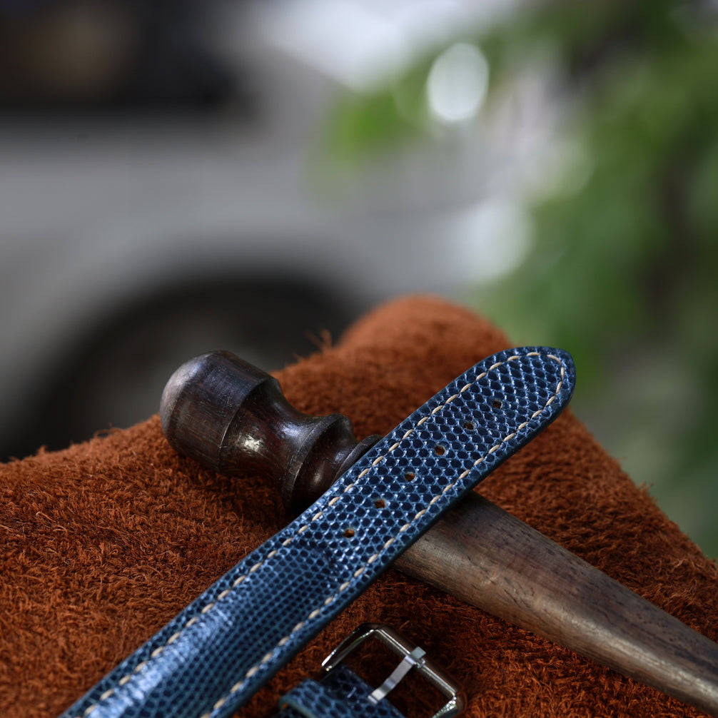 Lizard Leather Strap (Midnight Blue)