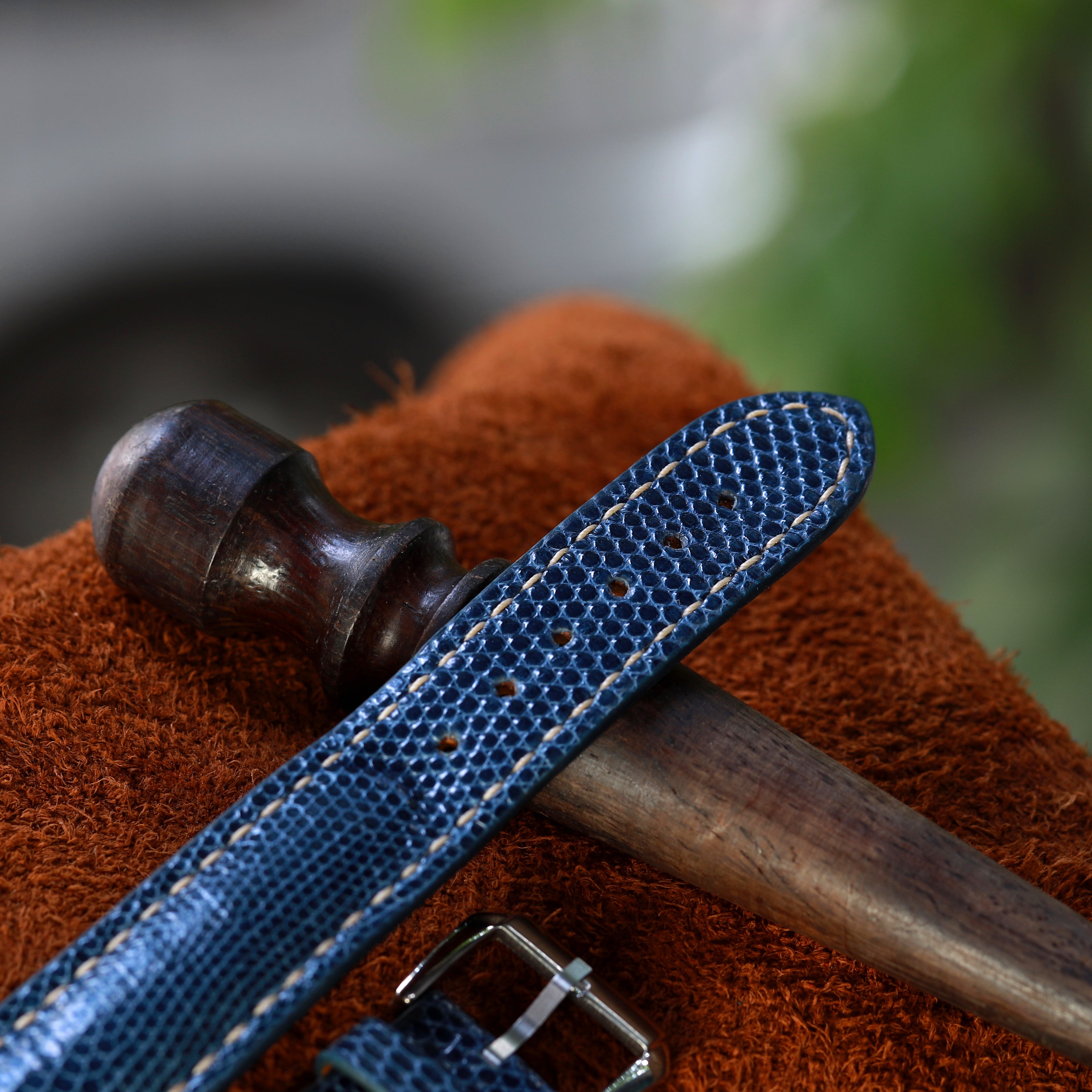 Midnight Blue Lizard Leather Strap