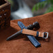 Handcrafted Crocodile Leather Watch Strap with Zermatt Lining (Pointed Tip) by Tan