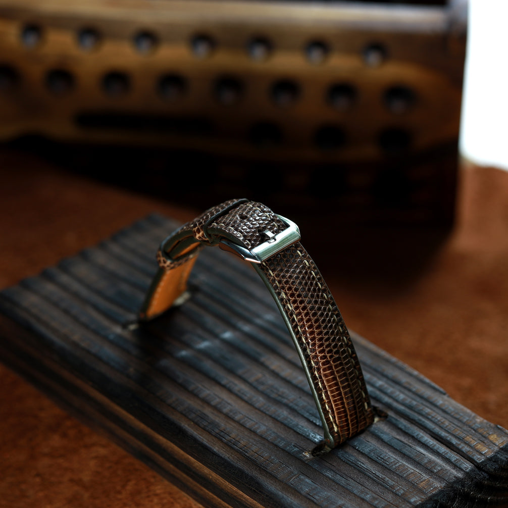 Lizard Leather Strap (Tobacco Brown)