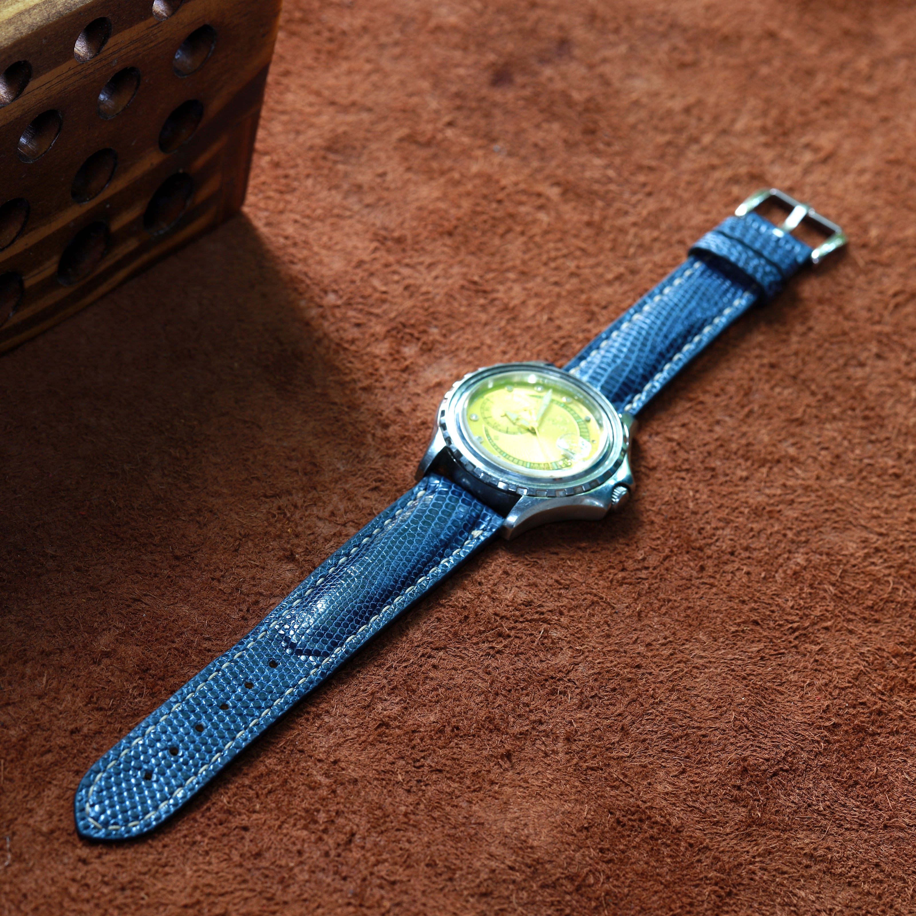 Midnight Blue Lizard Leather Strap