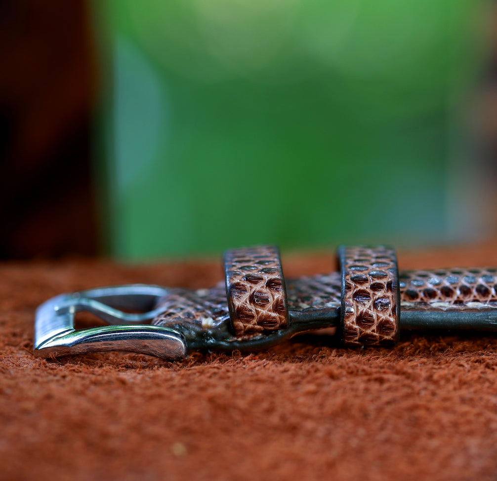 Tobacco Brown Lizard Leather Strap