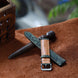 Handcrafted Ostrich Leather Watch Strap with Zermatt Lining (Pointed Tip) by Tan