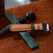 Green Ostrich Leg Leather Watch Strap (Scaled)