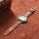 Brown Waxed  Ostrich Leg Leather Watch Strap (Scaled)