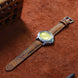 Brown Waxed Ostrich Leg Leather Watch Strap (Smooth)