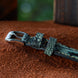 Green Ostrich Leg Leather Watch Strap (Scaled)