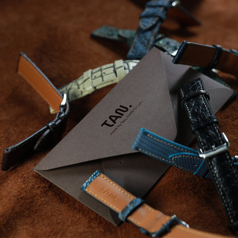 Handcrafted Crocodile Strap – Amber Flame by Tan